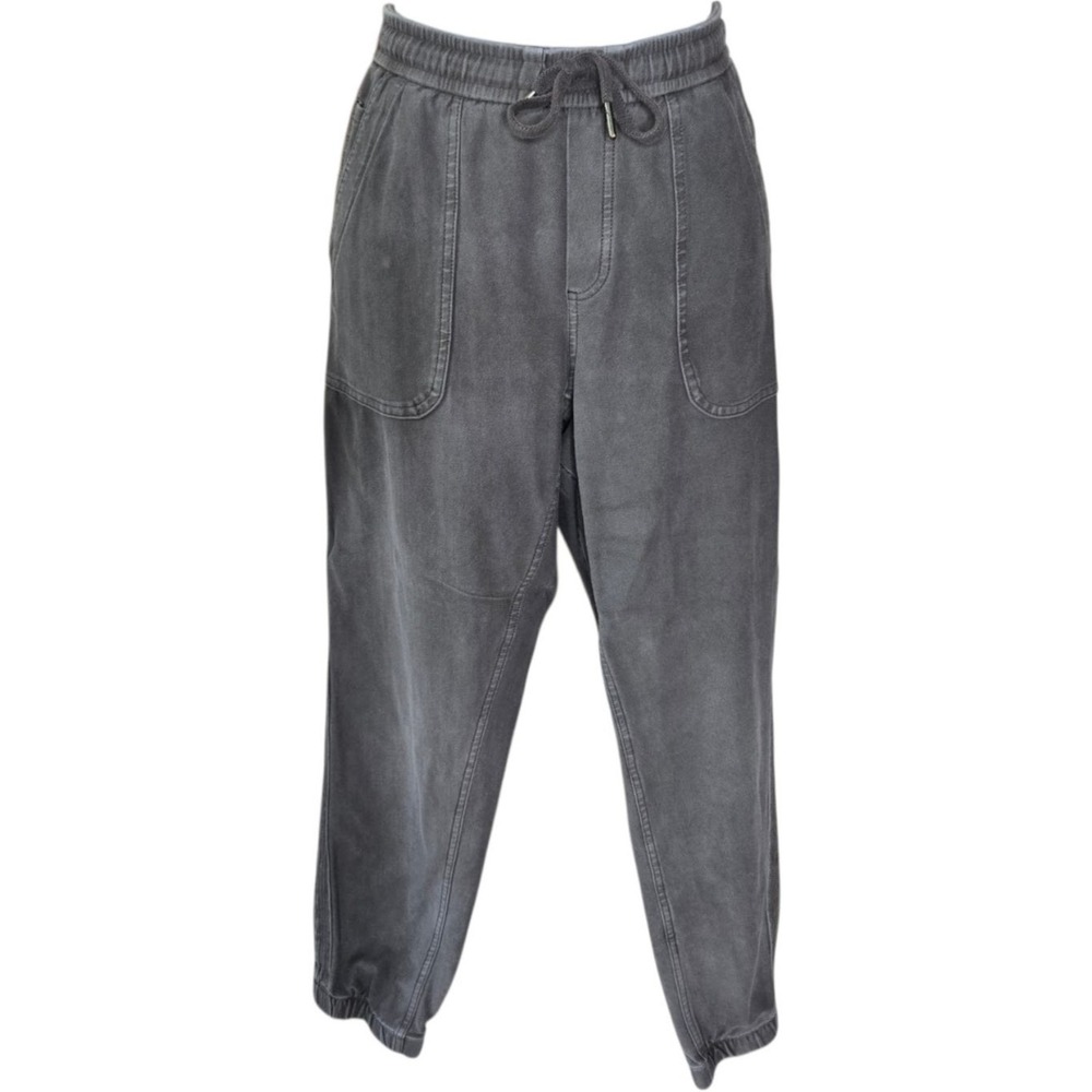 Athleta Womens Farallon Jogger Pants Size 4 Gray Athleisure Travel Lounge Cotton